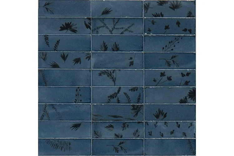 Marazzi M96W CROGIOLO RICE BLU DECORO LEAF LUXдекор