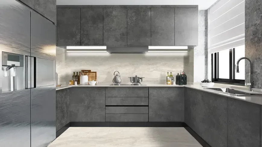 Великоформатний керамограніт Keralini Boulevard Black 320х160см, 12 мм DS-KL-BLV-BL-320x160 фото
