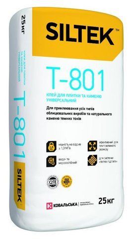 Клей для плитки та каменю універсальний Siltek T-801 (25 кг) LEO-1300 0227/1301 2447 фото