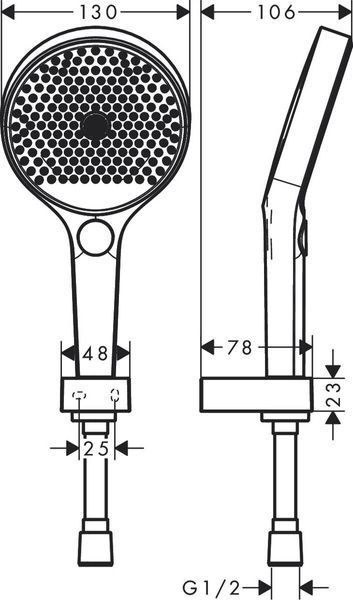Гарнітур душовий HANSGROHE RAINFINITY 26852700, білий 68569 фото